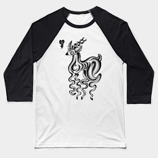 Wavy Stag Baseball T-Shirt